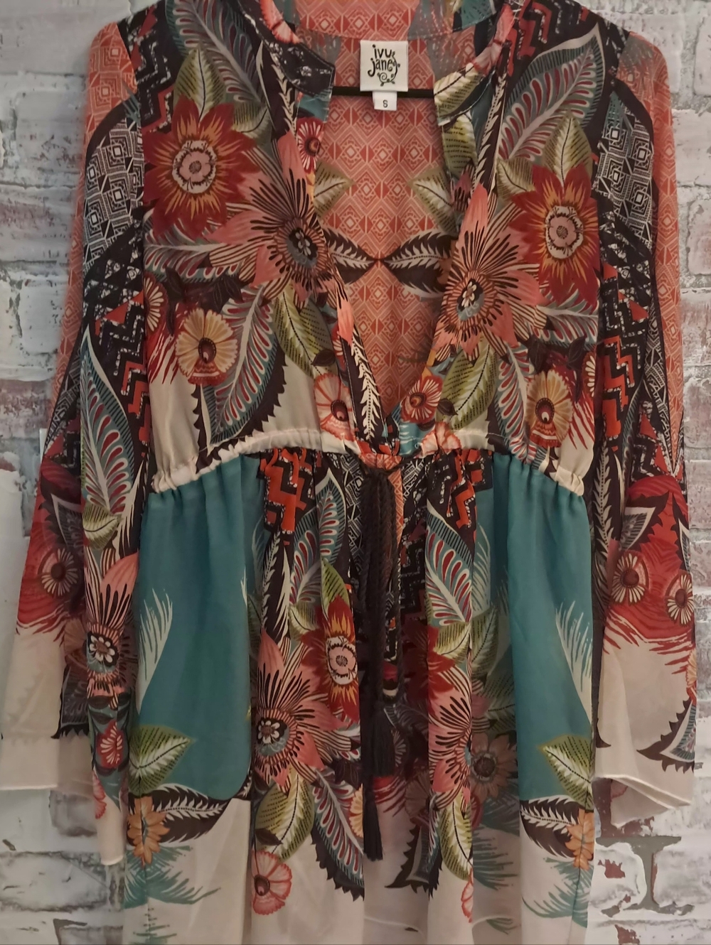 IVY JANE TUNIC STYLE BLOUSE SIZE SMALL - Picture 3 of 10